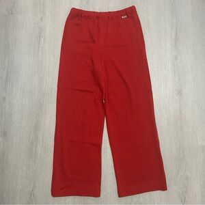 St. John Sport Red Wool Knit Pants